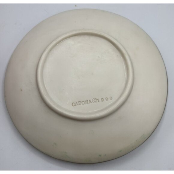 vintage 1999 3D train on Bridge  snowglobe Cadona  train engine Plate RARE - Picture 10 of 10